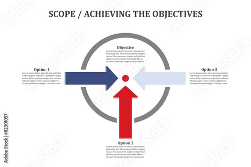 Achieving the Objectives Vector Infographic