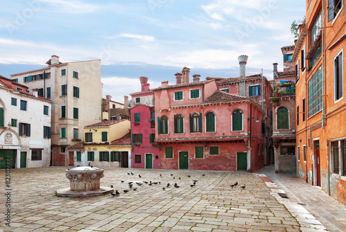 Traditional italian courtyard