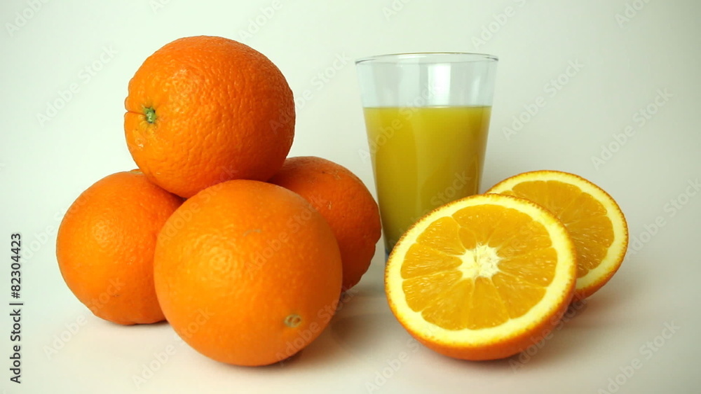 Ripe fresh oranges on a white background Ripe fresh oranges on a white background
