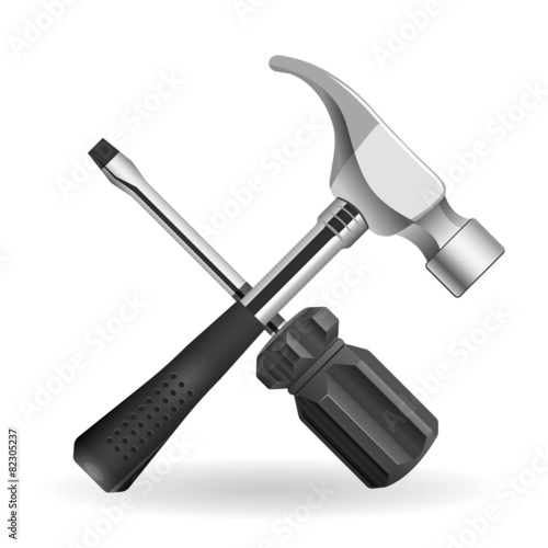 Hammer and screwdriver