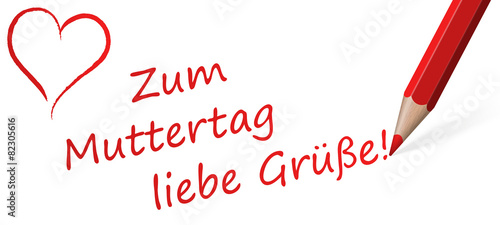 red pen with text for Mother's Day