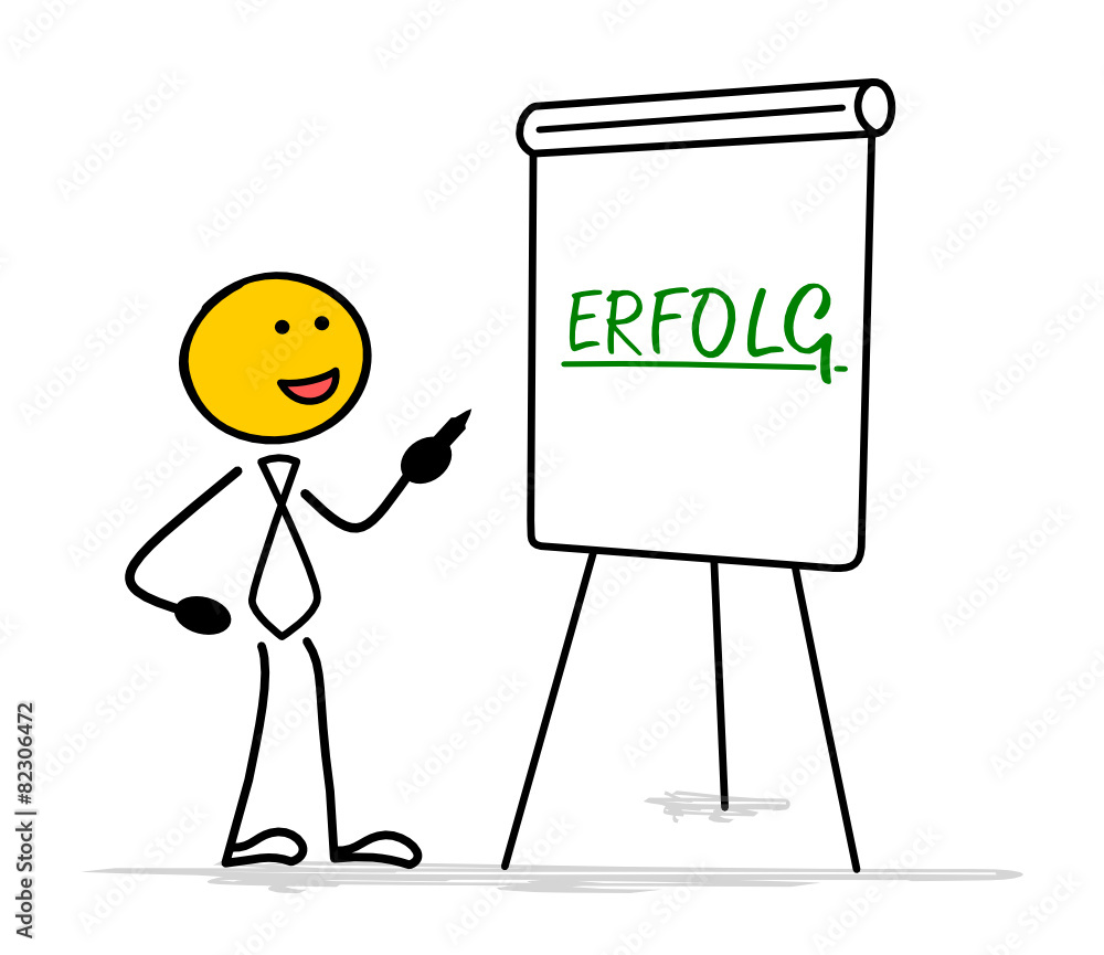 Strichmännchen Flipchart Erfolg Strichmännchen Flipchart Erfolg