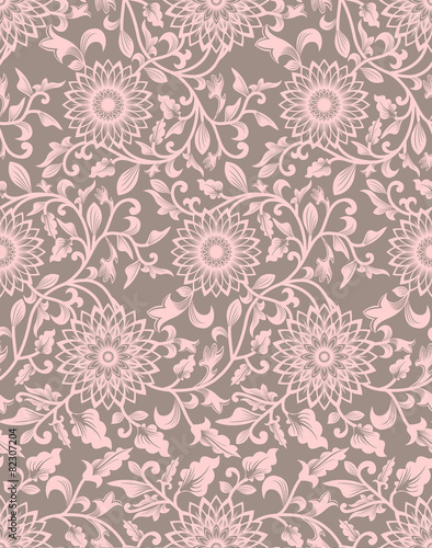 Seamless background from a floral ornament, Fashionable modern w