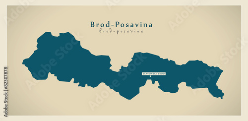 Modern Map - Brod Posavina HR photo