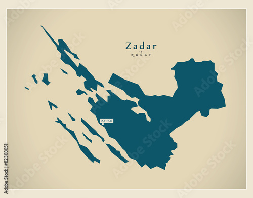 Fotografija Modern Map - Zadar HR