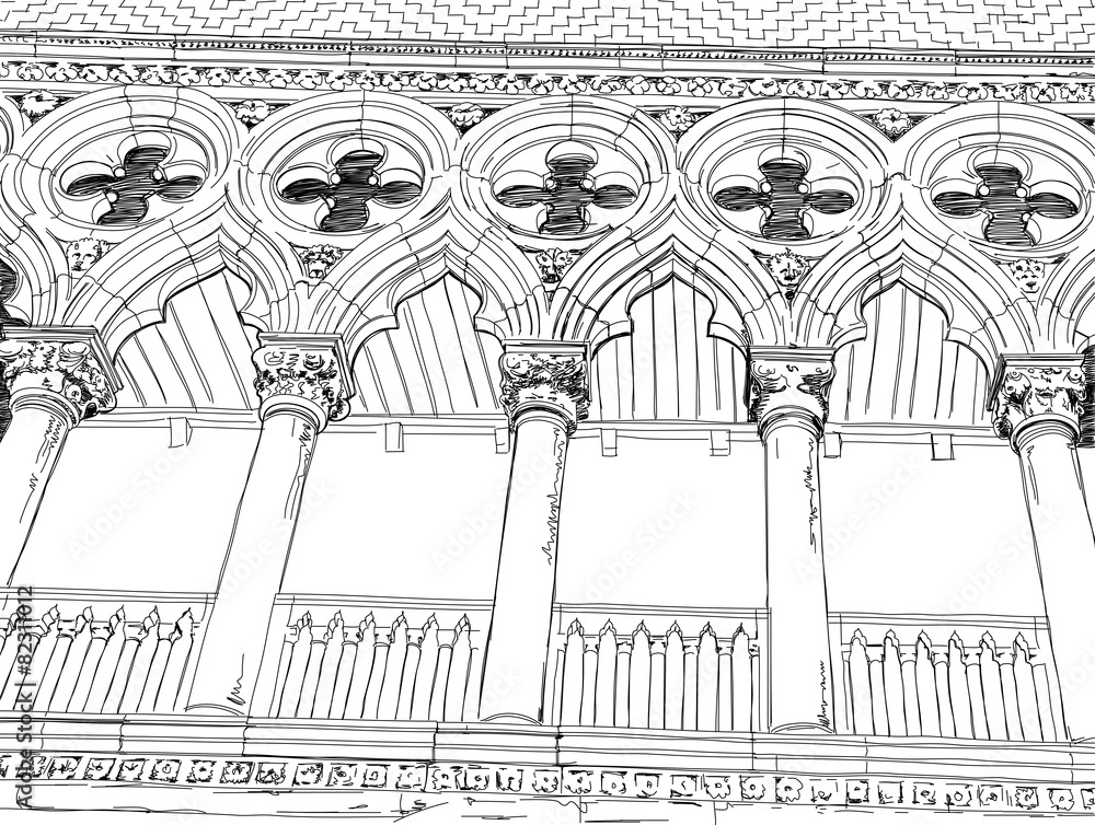 Venice - Columns of the Doge's Palace