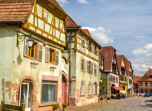 Traditional timbered houses in Bergheim - Alsace, France