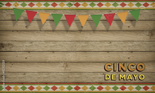 Cinco de Mayo, USA Mexikanischer Feiertag, Hintergrund, Holz