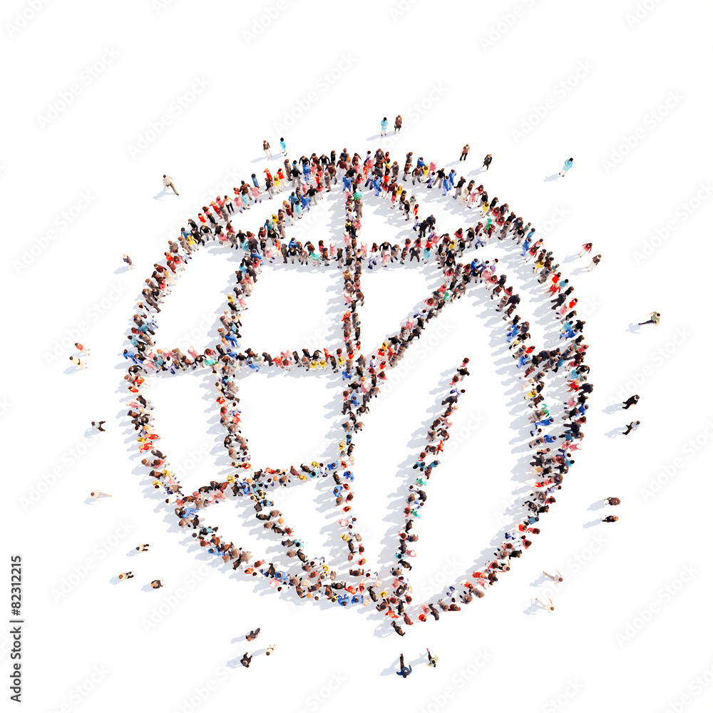 people in the form of globe.
