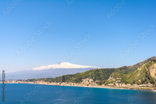 Taormina Ocean view with Etna in the Background © Benjamin