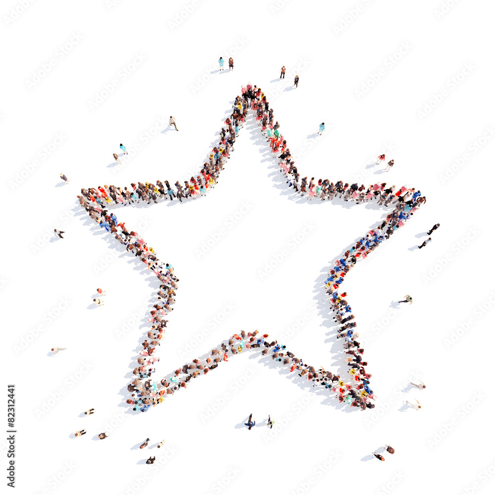 people in the shape of a star. people in the shape of a star.
