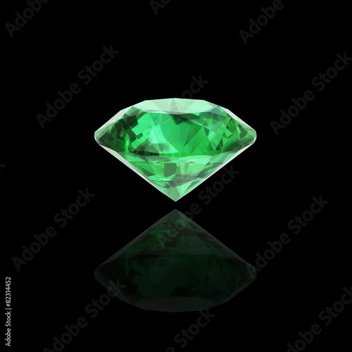 green diamond on Black background