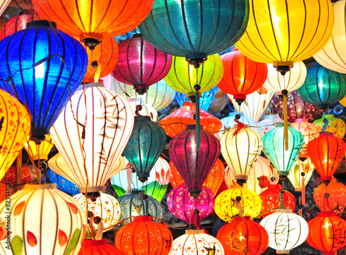 Traditional asian lanterns photo