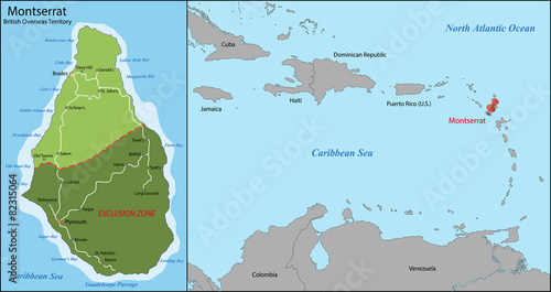 Montserrat map photo