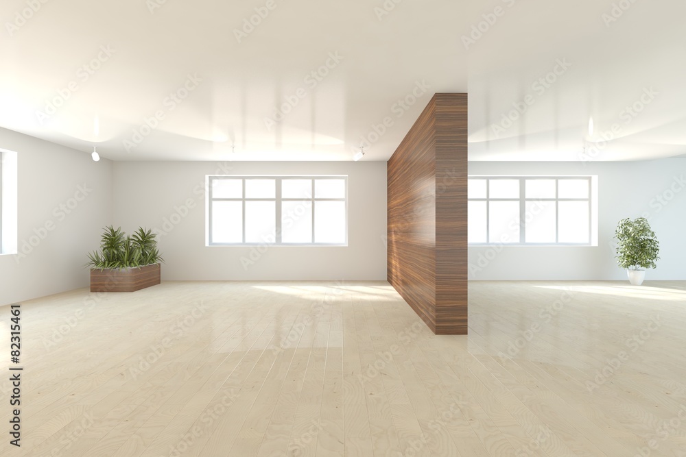 Obraz premium white 3d interior design