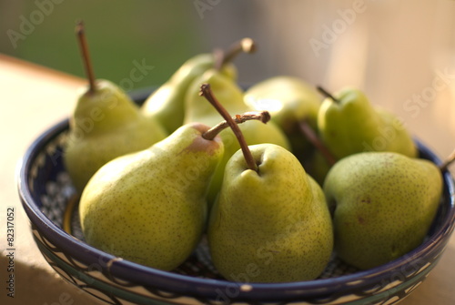 Fresh pears in natural light
