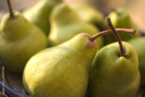 Fresh pears in natural light