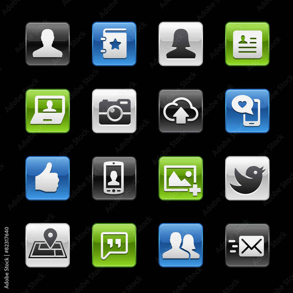 Social Web Icons -- Gelbox Series Social Web Icons -- Gelbox Series