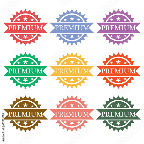 Premium badge color. vector