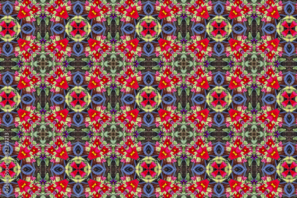 kaleidoscopic floral pattern kaleidoscopic floral pattern