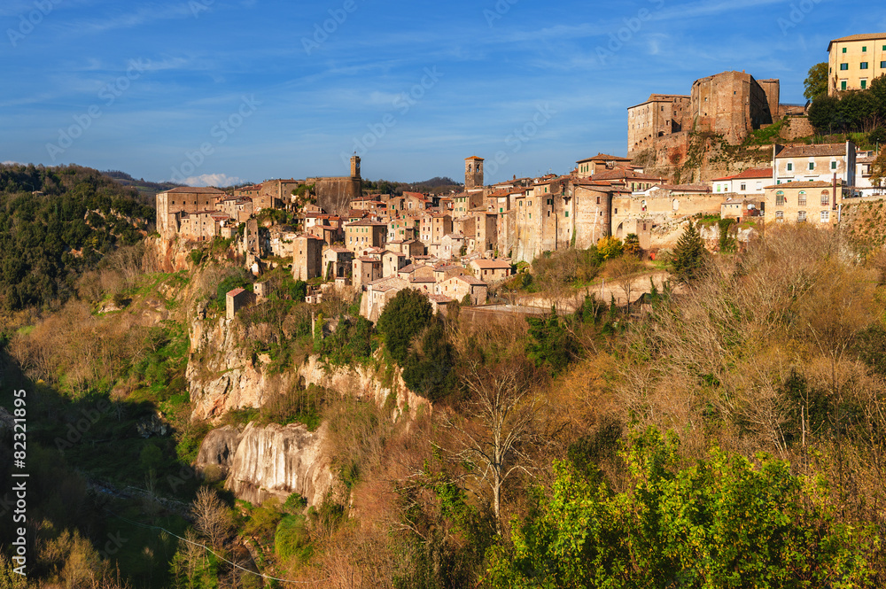 Beautiful medieval town in northern Tuscany, Sorano