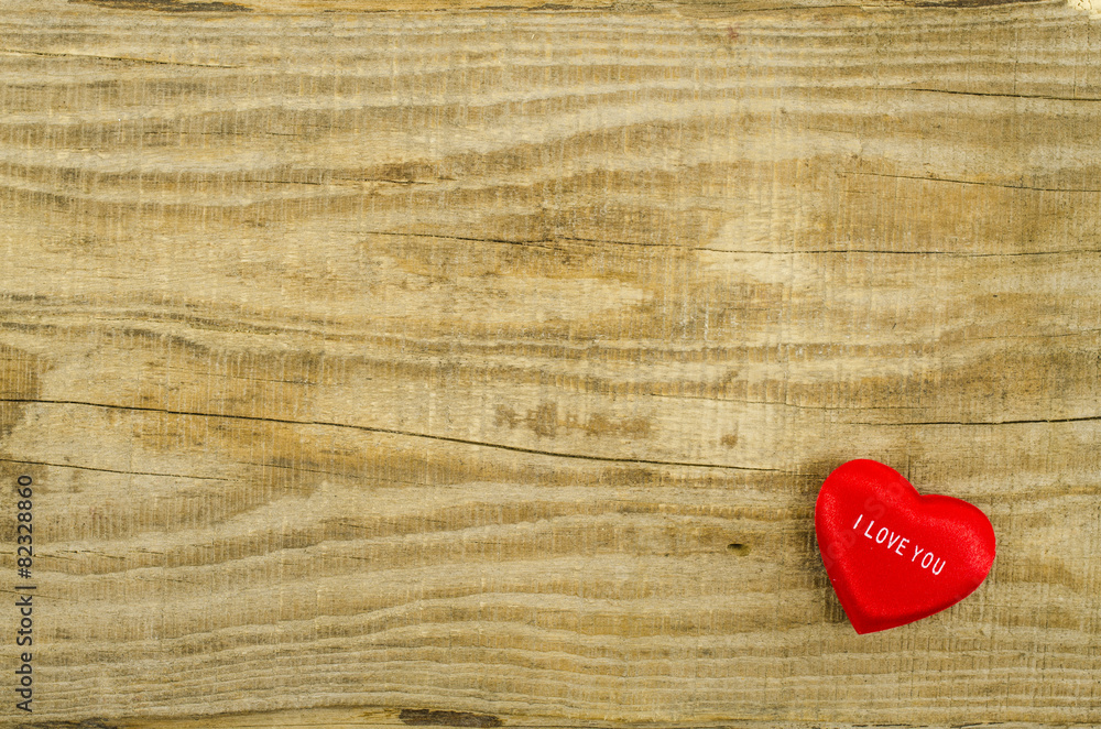 Hearts on empty wooden table Hearts on empty wooden table