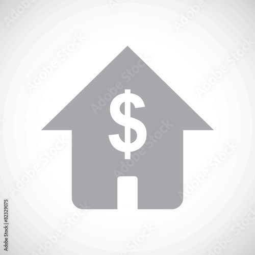 Dollar house black icon