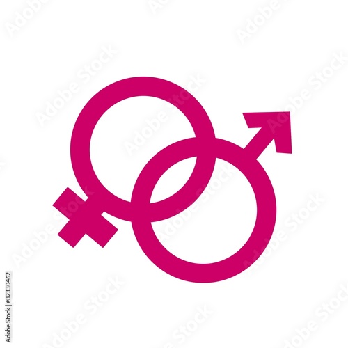 Symboles sexuels masculin et féminin entrelacés