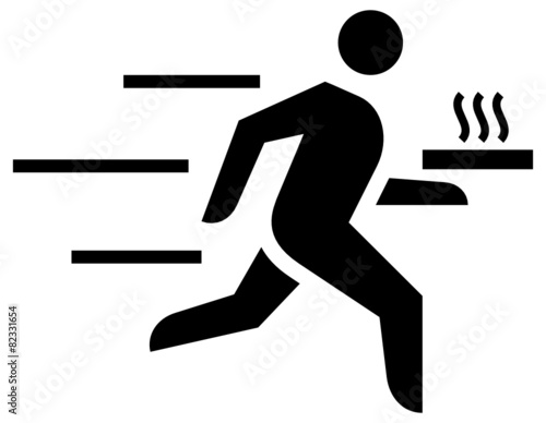 Fast pizza delivery icon