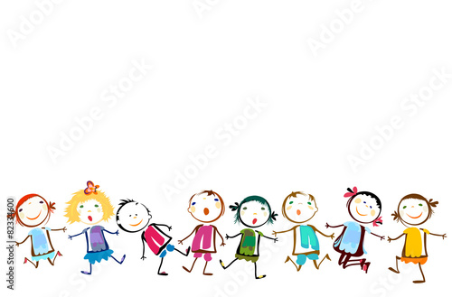 happy kids playing