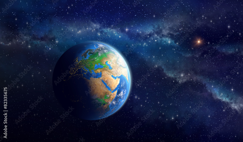 Planet Earth in deep space Planet Earth in deep space