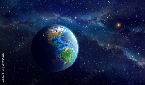 Fototapeta Naklejka Na Ścianę i Meble -  Planet Earth in deep space