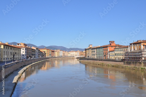 Arno river bank in Pisa