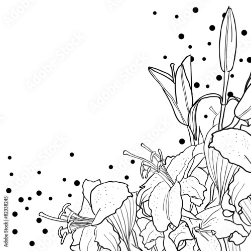 Romantic floral background for wedding, funeral, birthday, invit