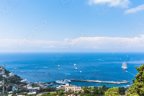 View of Mediterranean Sea on Capri island