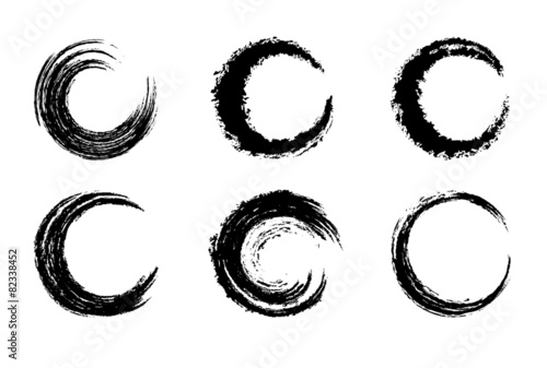 Black Graphic Brush Swirls