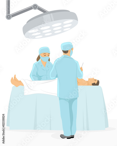 Patient on operating table