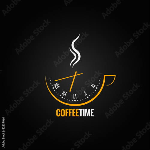 coffee cup clock time concept background