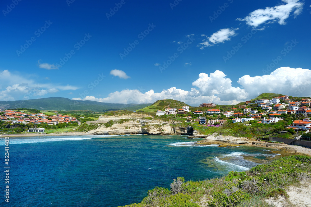 Scenic landscape of the coast of Sardinia