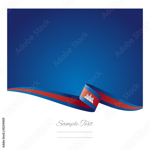 Abstract color background Cambodia flag vector