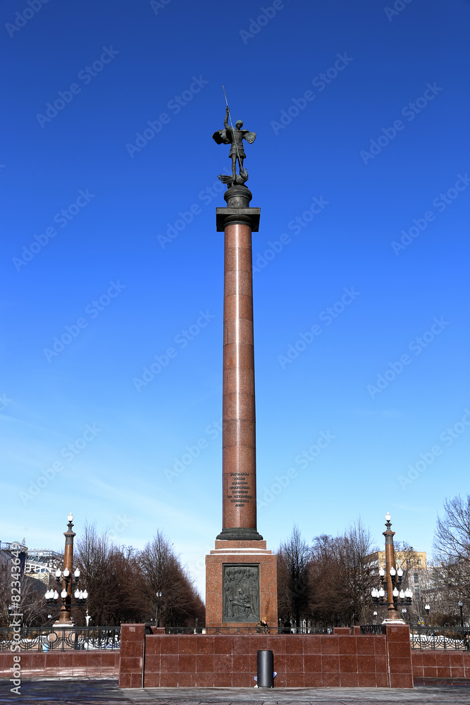 Monument Grateful Russia to soldiers of law and order, who died