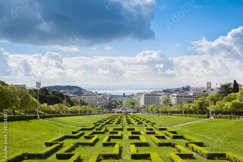 Edward vii park in Lisbon, Portugal photo