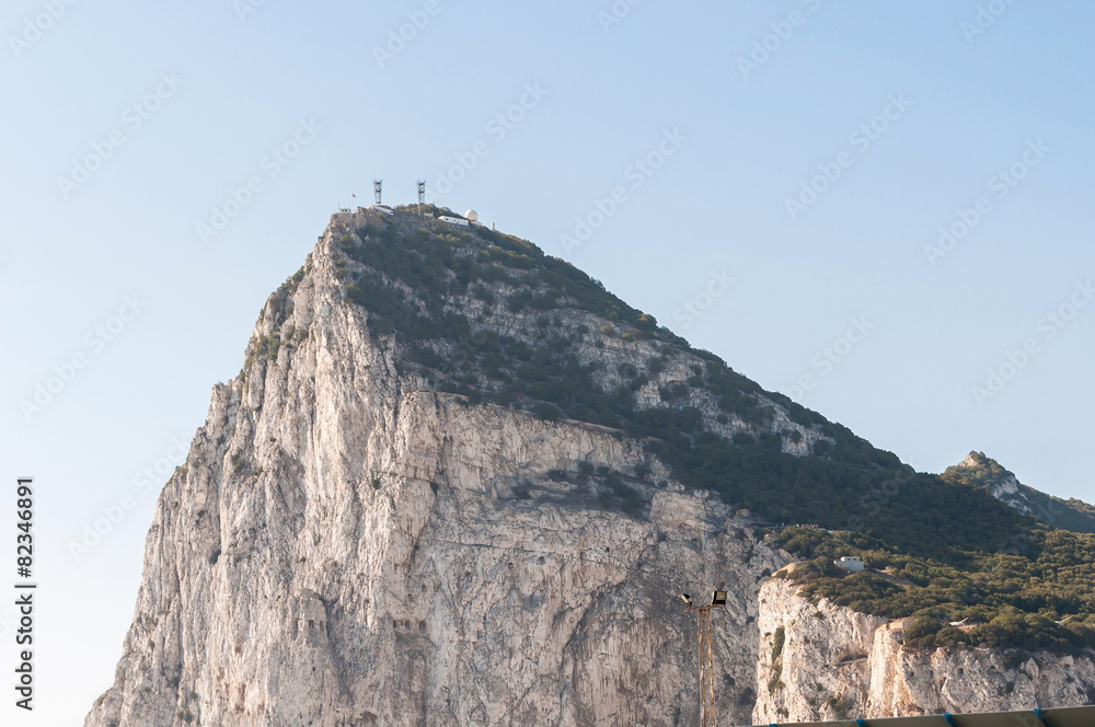 Fototapeta premium The Rock of Gibraltar in morning sun