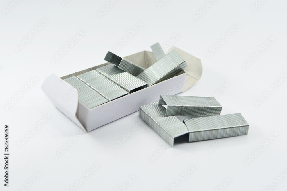 Staples stack isolated on a white background. Staples stack isolated on a white background.