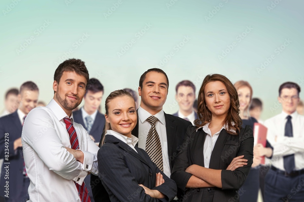 Business. Portrait of happy young businessman