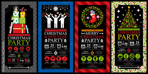 Christmas Party Invitation Card Sets