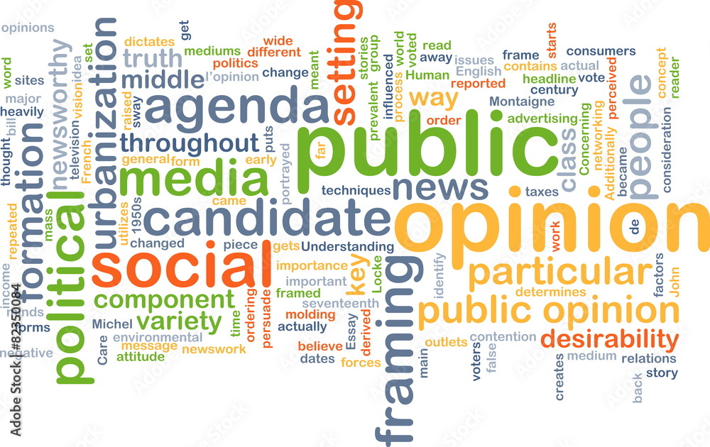 Public opinion background concept