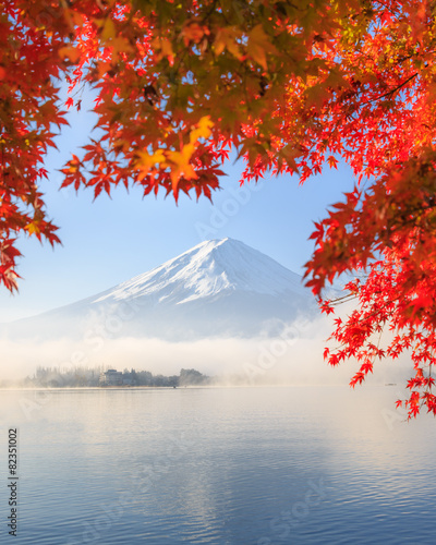 Autumn Season and Mountain Fuji in Japan