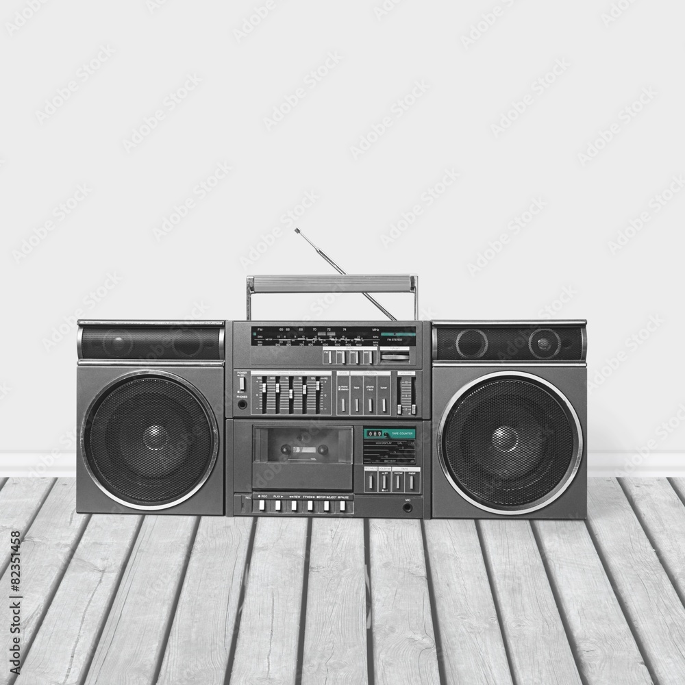 Radio. Old worn radio Radio. Old worn radio