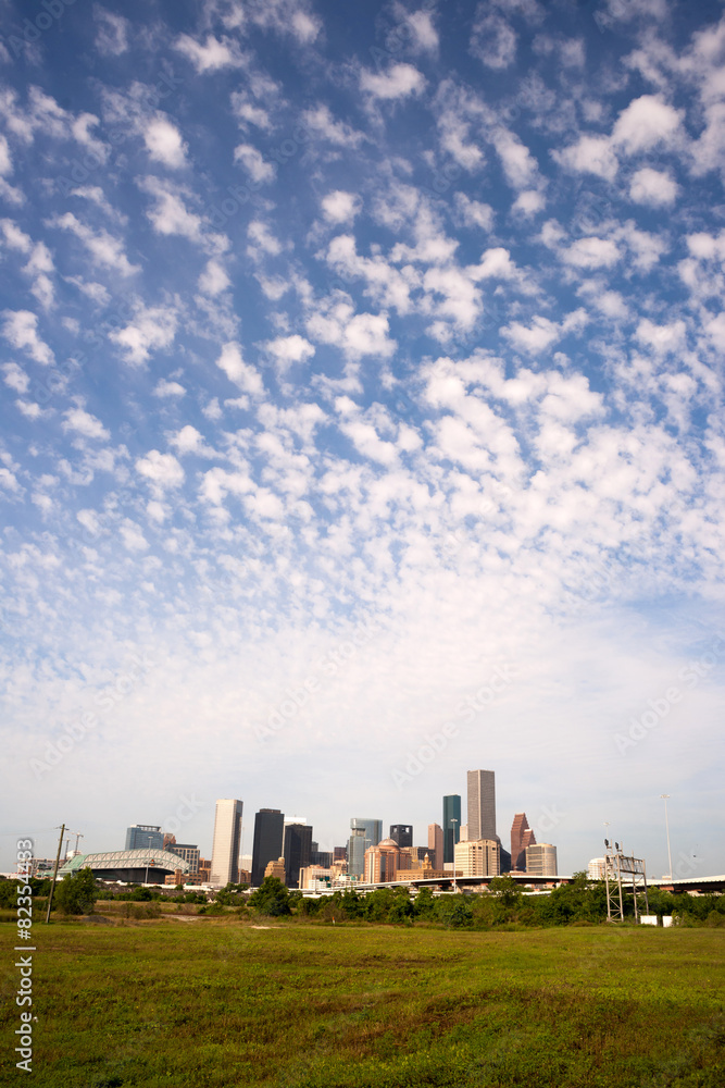 Houston Skyline Southern Texas Big City Downtown Metropolis